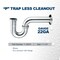 Everflow P-Trap for Tubular Drain Applications, 22GA Chrome Plated Brass 1-1/4" 12815 - alternate 5